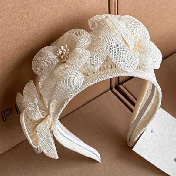 Haute couture handmade Philippine linen headband